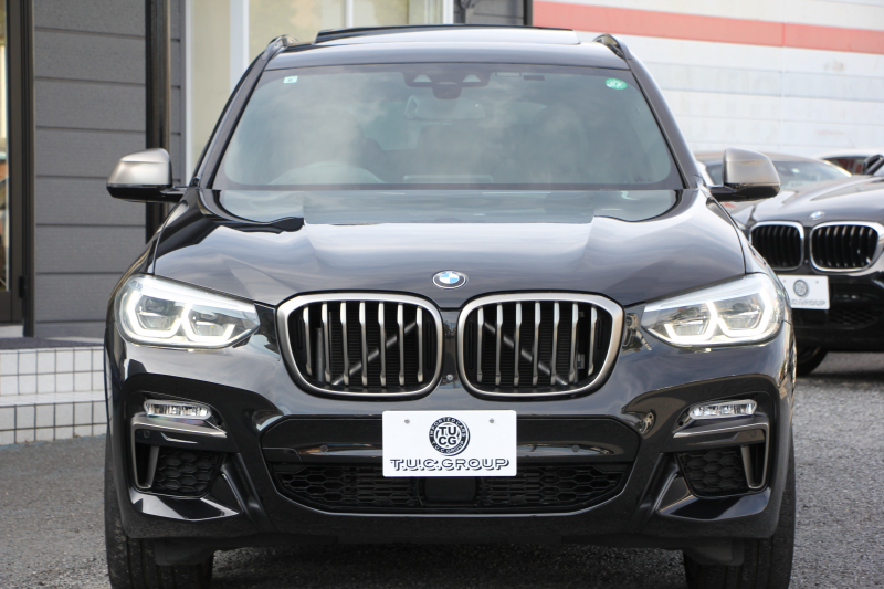 BMW X3 M40d ｾﾚｸﾄP 326馬力【特選車】3.0Lﾃﾞｨｰｾﾞﾙﾀｰﾎﾞﾊﾟﾉﾗﾏｻﾝﾙｰﾌ 全席ﾋｰﾀｰ黒革  ﾊｰﾏﾝｶｰﾄﾞﾝｻｳﾝﾄﾞHUD ﾘｱｼｰﾄ可倒調整 専用21AW Mｽﾎﾟｰﾂﾃﾞﾌ&ﾌﾞﾚｰｷ 追従ACC ｽﾃｱﾘﾝｸﾞｻﾎﾟｰﾄ ﾀｯﾁ画面HDDﾅﾋﾞTV 360度ｶﾒﾗ ｱﾝﾋﾞｴﾝﾄﾗｲﾄ 電動ﾄﾗﾝｸ 2年保証