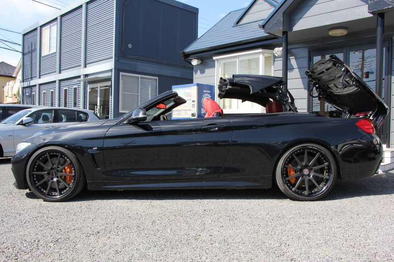 BMW 4シリーズ 435i ｶﾌﾞﾘｵﾚ Mｽﾎﾟｰﾂ 直6ﾀｰﾎﾞ306馬力 ﾋｰﾀｰ赤革 ﾊｲﾊﾟｰﾌｫｰｼﾞﾄﾞ20AW ﾋﾞﾙｼｭﾀｲﾝ車高調 Mﾊﾟﾌｫｰﾏﾝｽﾌﾞﾚｰｷ ｵﾚﾝｼﾞｷｬﾘﾊﾟｰ 追従ACC HUD LEDﾍｯﾄﾞﾗｲﾄ 衝突軽減ﾌﾞﾚｰｷ 車線逸脱警告 歩行者警告 HDDﾅﾋﾞTV 2年保証