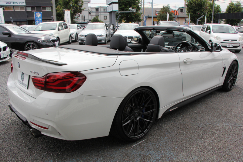 BMW 4シリーズ 440i ｶﾌﾞﾘｵﾚ Mｽﾎﾟｰﾂ 変更後B58新ｴﾝｼﾞﾝ 326馬力 直6ﾀｰﾎﾞ電動ｵｰﾌﾟﾝ 後期ﾃｰﾙ ﾋｰﾀｰ黒革 LEDﾍｯﾄﾞﾗｲﾄ 追従ACC HUD ﾚｰﾝﾁｪﾝｼﾞ警告 vorsteiner20AW KW車高調 3Dﾃﾞｻﾞｲﾝｽﾎﾟｲﾗｰ M4ﾄﾞｱﾐﾗｰ 2年保証