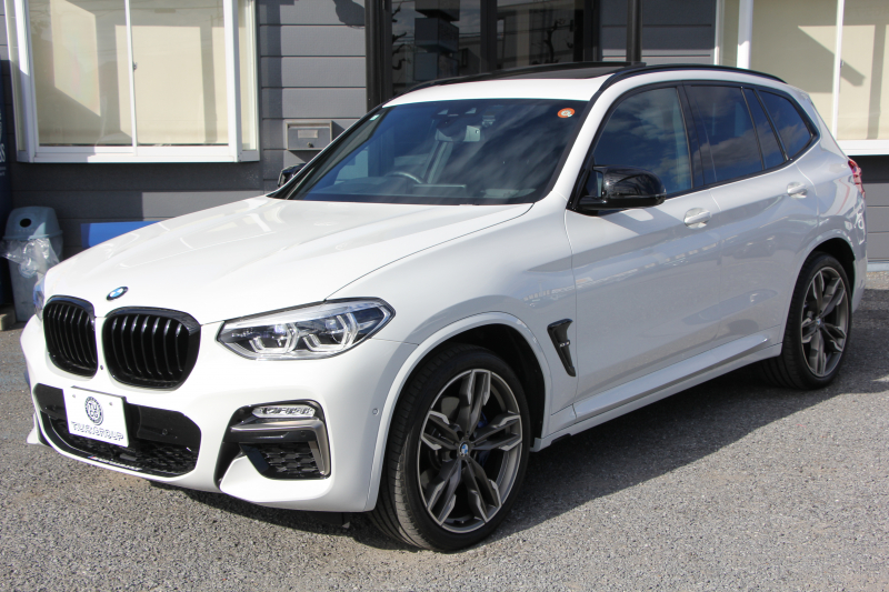 BMW X3 M40d ｾﾚｸﾄP 326馬力 3.0Lﾃﾞｨｰｾﾞﾙﾀｰﾎﾞﾊﾟﾉﾗﾏｻﾝﾙｰﾌ 全席ﾋｰﾀｰ黒革  ﾊｰﾏﾝｶｰﾄﾞﾝｻｳﾝﾄﾞHUD ﾘｱｼｰﾄ可倒調整 専用21AW Mｽﾎﾟｰﾂﾃﾞﾌ&ﾌﾞﾚｰｷ 追従ACC ｽﾃｱﾘﾝｸﾞｻﾎﾟｰﾄ ﾀｯﾁ画面HDDﾅﾋﾞTV 360度ｶﾒﾗ ｱﾝﾋﾞｴﾝﾄﾗｲﾄ 電動ﾄﾗﾝｸ 2年保証
