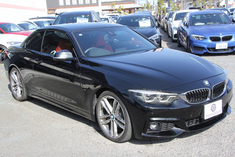 BMW 4シリーズ 440i ｶﾌﾞﾘｵﾚ Mｽﾎﾟｰﾂ ﾌﾟﾗｽP 後期 ﾌｪｲｽﾘﾌﾄ後 ｺｰﾗﾙﾚｯﾄﾞﾚｻﾞｰ ｼｰﾄﾋｰﾀｰ ｴｱｶﾗｰ B58新ｴﾝｼﾞﾝ 326馬力 19AW HUD 追従ACC ﾚｰﾝﾁｪﾝｼﾞ警告 ﾊｰﾏﾝｶｰﾄﾞﾝ 液晶ﾒｰﾀｰ ﾀｯﾁ画面HDDﾅﾋﾞTV LEDﾍｯﾄﾞﾗｲﾄ&ﾃｰﾙ 2年保証