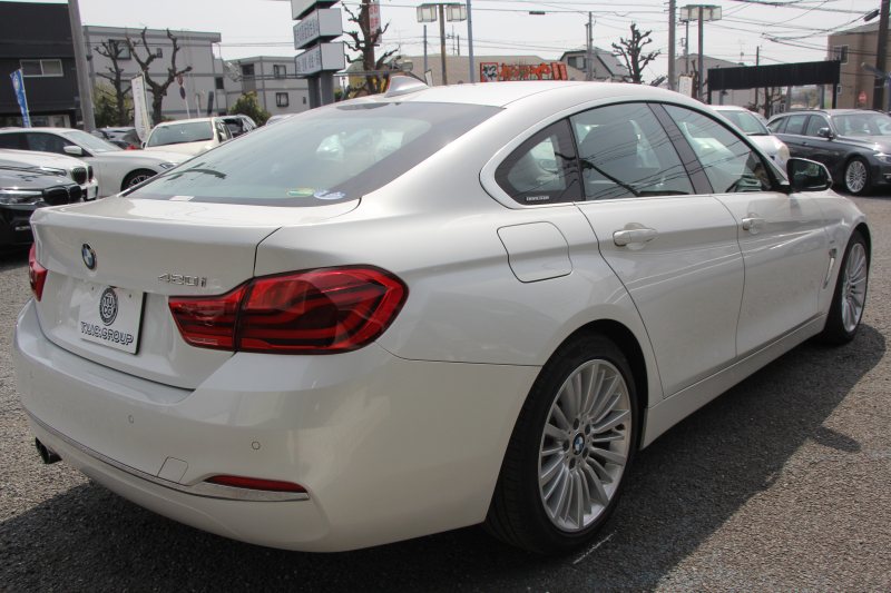 BMW 4シリーズ 420i ｸﾞﾗﾝｸｰﾍﾟﾗｸﾞｼﾞｭｱﾘｰ 後期 真珠色 ﾋｰﾀｰ黒革 液晶ﾒｰﾀｰ LEDﾍｯﾄﾞﾗｲﾄ&ﾃｰﾙ 追従ACC ﾚｰﾝﾁｪﾝｼﾞ警告 ﾌﾙｾｸﾞTV HDDﾅﾋﾞｸﾛｰﾑﾗｲﾝｴｸｽﾃﾘｱ 電動ﾄﾗﾝｸ 衝突軽減ﾌﾞﾚｰｷ 車線逸脱警告 歩行者警告 2年保証