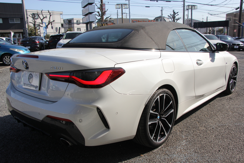 BMW 4シリーズ 420i ｶﾌﾞﾘｵﾚ Mｽﾎﾟｰﾂ 電動ｵｰﾌﾟﾝ ｼﾙﾊﾞｰﾄｯﾌﾟIndividualﾀﾙﾄｩｰﾌｫﾒﾘﾉﾚｻﾞｰ&ｲﾝﾃﾘｱﾄﾘﾑ ｴｱｶﾗｰ ｵﾌﾟｼｮﾝ19AW 追従ACC ｽﾃｱﾘﾝｸﾞｻﾎﾟｰﾄ LEDﾍｯﾄﾞﾗｲﾄ ｵｰﾄﾊｲﾋﾞｰﾑ ﾀｯﾁ画面HDDﾅﾋﾞﾌﾙｾｸﾞTV Pｱｼｽﾄ ｱﾝﾋﾞｴﾝﾄﾗｲﾄ 2年保証