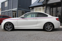 BMW 2シリーズ M235i ｸｰﾍﾟﾋｰﾀｰ黒革 326馬力 直6ﾀｰﾎﾞ8速AT 真珠色 N55ｴﾝｼﾞﾝ ｱﾀﾞﾌﾟﾃｨﾌﾞMｻｽ 衝突軽減ﾌﾞﾚｰｷ 車線逸脱警告 歩行者警告 ﾌﾞﾚｰｷ付ｸﾙｺﾝ HDDﾅﾋﾞBｶﾒﾗ&ﾘｱPDCｾﾝｻｰ Bluetooth接続 2ｿﾞｰﾝｴｱｺﾝ 2年保証